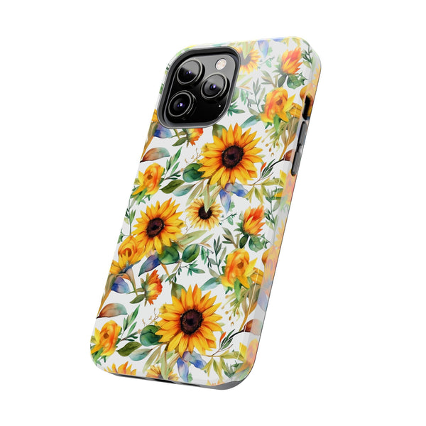 Sunflower Bliss Tough Phone Cases, iPhone case, sunflower