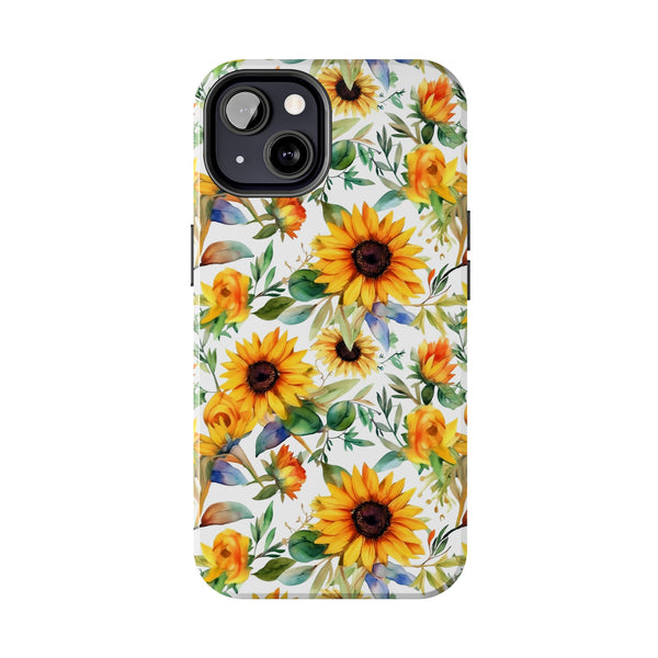 Sunflower Bliss Tough Phone Cases, iPhone case, sunflower