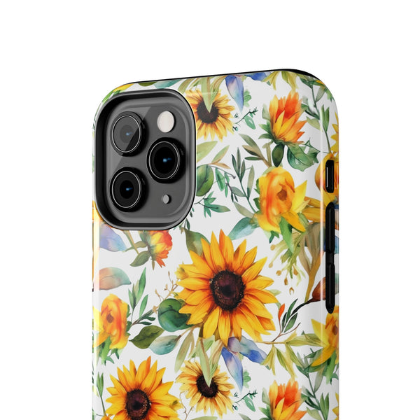 Sunflower Bliss Tough Phone Cases, iPhone case, sunflower