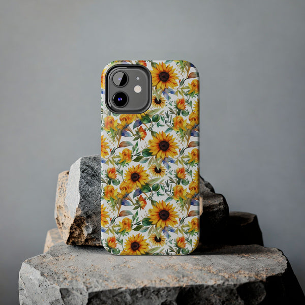 Sunflower Bliss Tough Phone Cases, iPhone case, sunflower