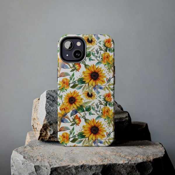 Sunflower Bliss Tough Phone Cases, iPhone case, sunflower