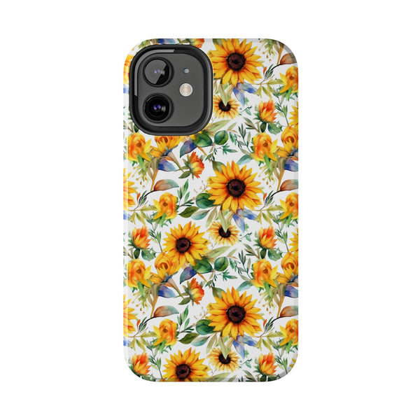 Sunflower Bliss Tough Phone Cases, iPhone case, sunflower