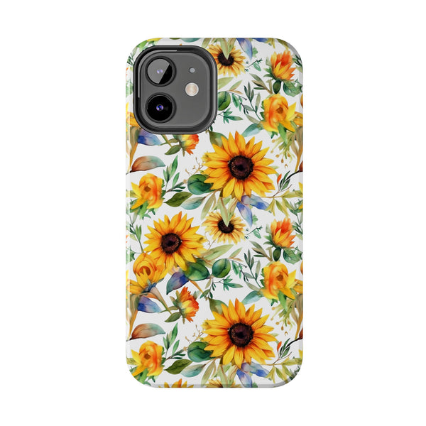 Sunflower Bliss Tough Phone Cases, iPhone case, sunflower