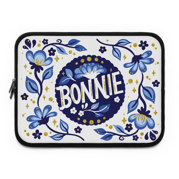 [Customize] Delft Blue Floral Laptop Sleeve - 10" / 13" /15"