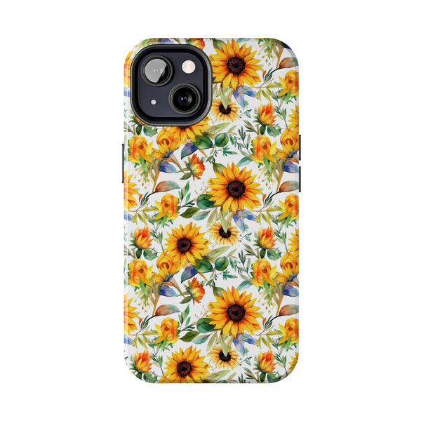Sunflower Bliss Tough Phone Cases, iPhone case, sunflower