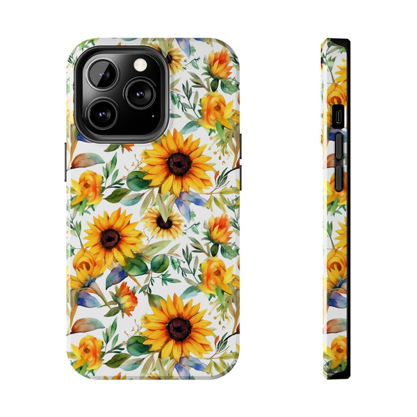 Sunflower Bliss Tough Phone Cases, iPhone case, sunflower