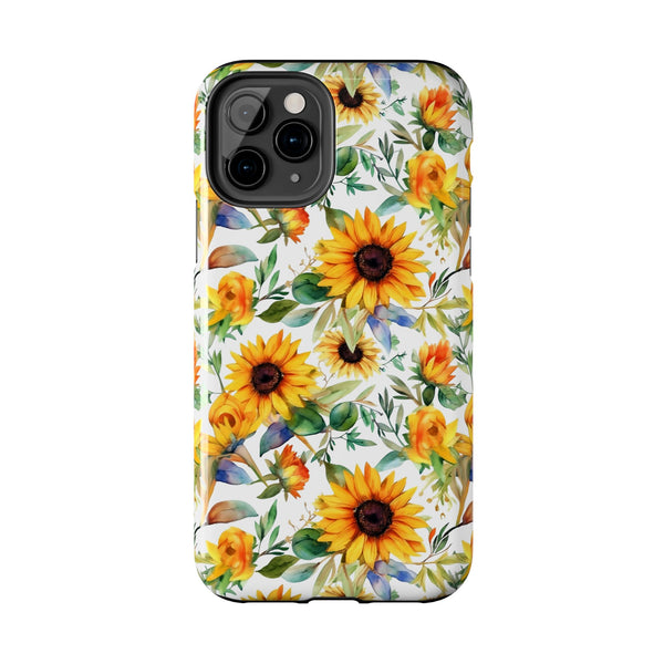 Sunflower Bliss Tough Phone Cases, iPhone case, sunflower