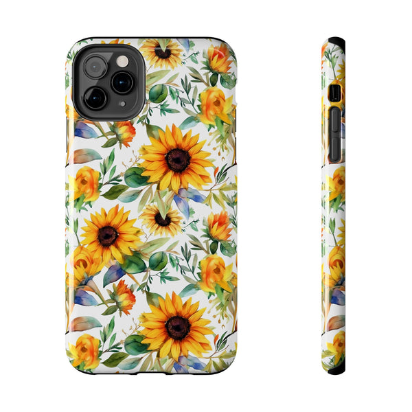 Sunflower Bliss Tough Phone Cases, iPhone case, sunflower