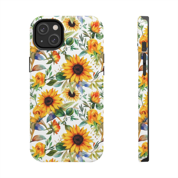 Sunflower Bliss Tough Phone Cases, iPhone case, sunflower