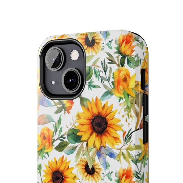 Sunflower Bliss Tough Phone Cases, iPhone case, sunflower