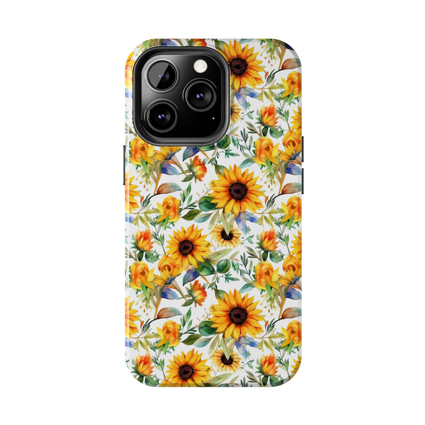 Sunflower Bliss Tough Phone Cases, iPhone case, sunflower