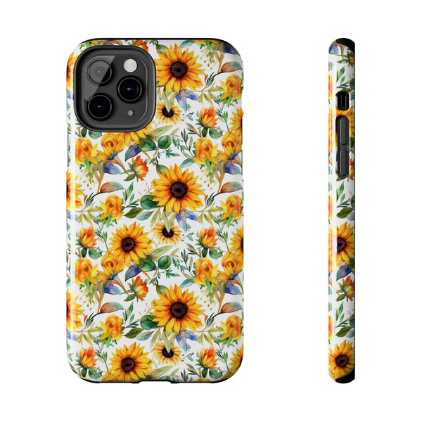 Sunflower Bliss Tough Phone Cases, iPhone case, sunflower