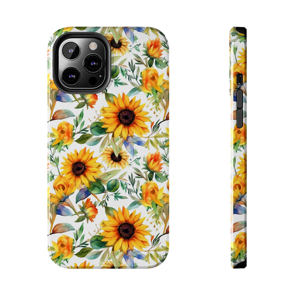 Sunflower Bliss Tough Phone Cases, iPhone case, sunflower