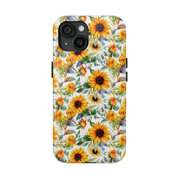 Sunflower Bliss Tough Phone Cases, iPhone case, sunflower