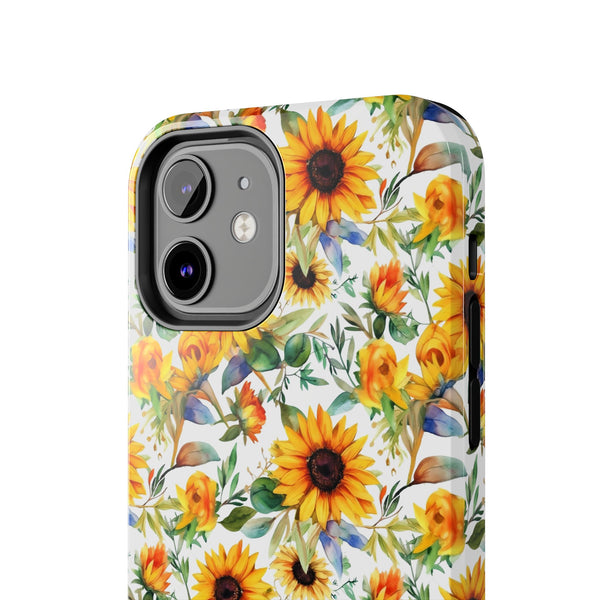 Sunflower Bliss Tough Phone Cases, iPhone case, sunflower