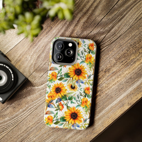 Sunflower Bliss Tough Phone Cases, iPhone case, sunflower