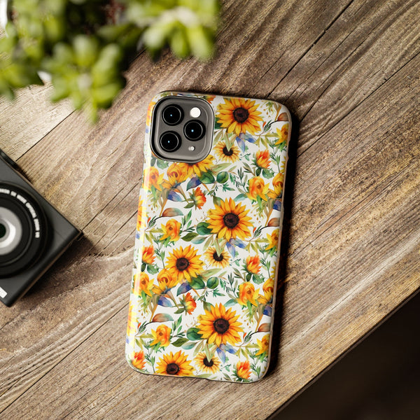Sunflower Bliss Tough Phone Cases, iPhone case, sunflower