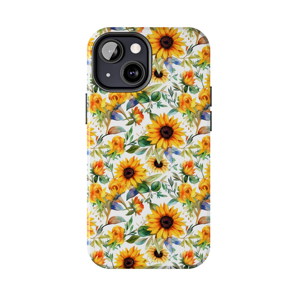 Sunflower Bliss Tough Phone Cases, iPhone case, sunflower