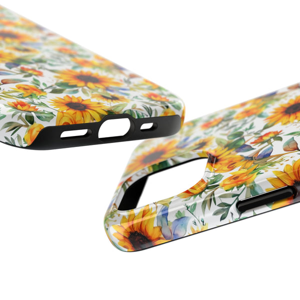 Sunflower Bliss Tough Phone Cases, iPhone case, sunflower