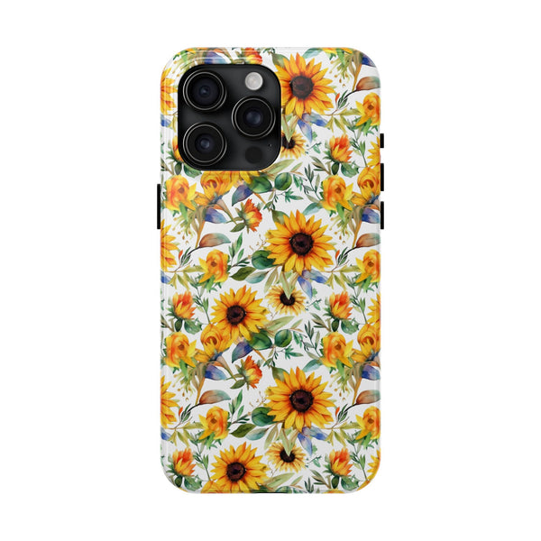 Sunflower Bliss Tough Phone Cases, iPhone case, sunflower