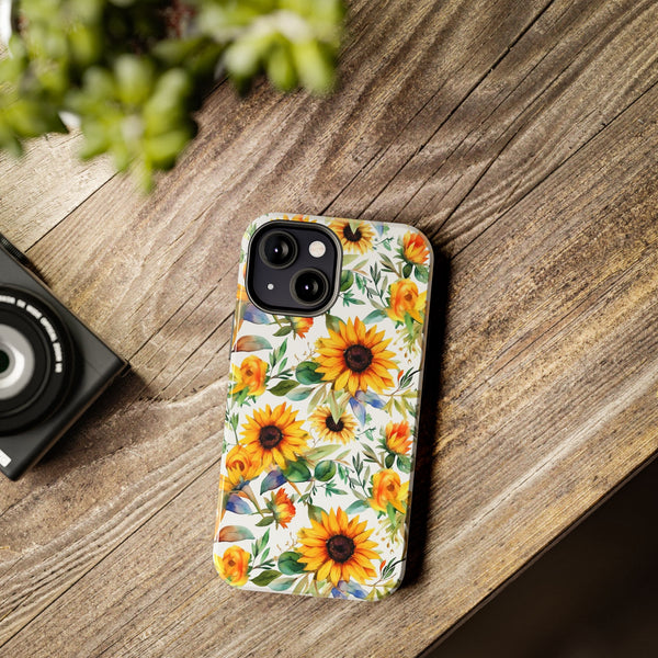 Sunflower Bliss Tough Phone Cases, iPhone case, sunflower