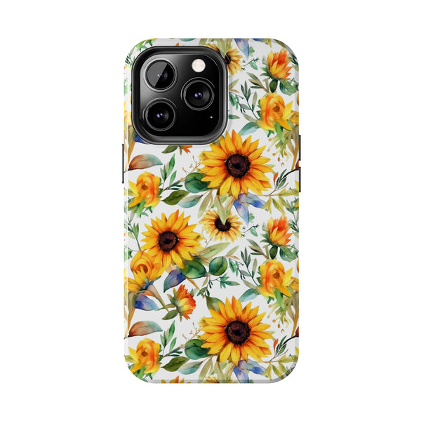 Sunflower Bliss Tough Phone Cases, iPhone case, sunflower