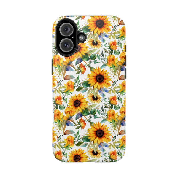 Sunflower Bliss Tough Phone Cases, iPhone case, sunflower