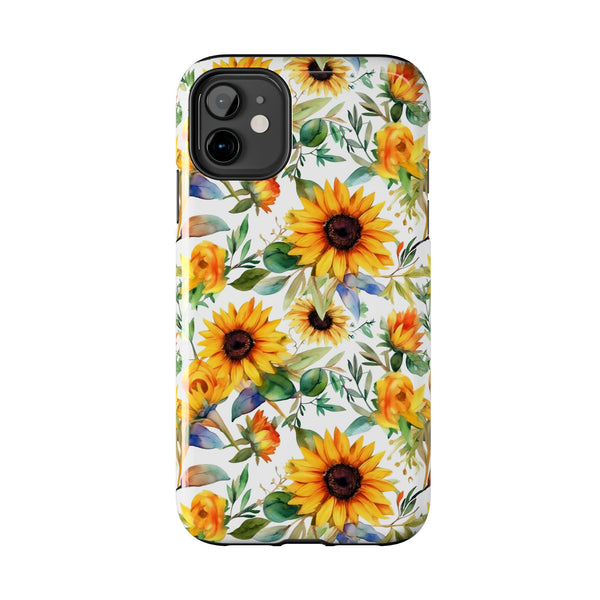 Sunflower Bliss Tough Phone Cases, iPhone case, sunflower