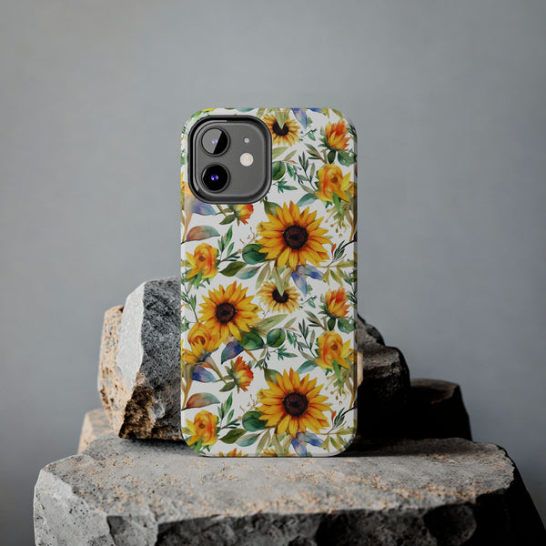 Sunflower Bliss Tough Phone Cases, iPhone case, sunflower