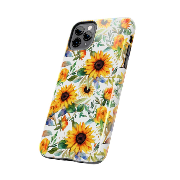 Sunflower Bliss Tough Phone Cases, iPhone case, sunflower