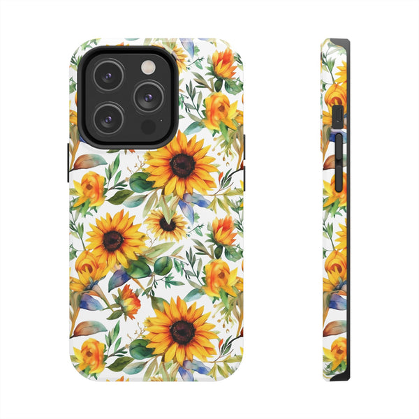 Sunflower Bliss Tough Phone Cases, iPhone case, sunflower