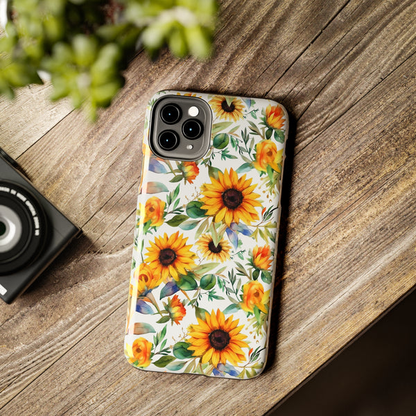 Sunflower Bliss Tough Phone Cases, iPhone case, sunflower