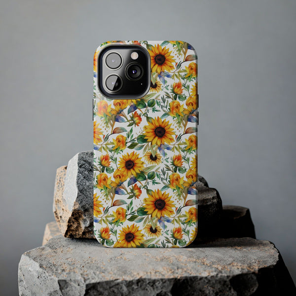 Sunflower Bliss Tough Phone Cases, iPhone case, sunflower