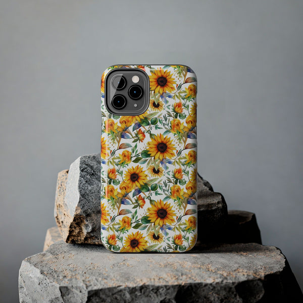 Sunflower Bliss Tough Phone Cases, iPhone case, sunflower