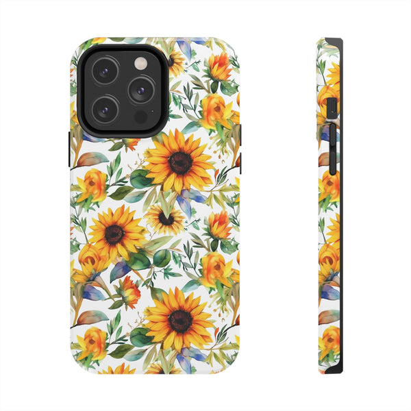 Sunflower Bliss Tough Phone Cases, iPhone case, sunflower