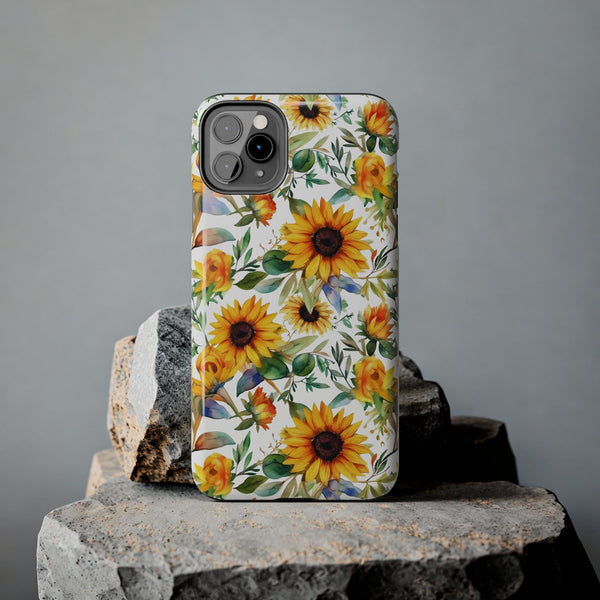 Sunflower Bliss Tough Phone Cases, iPhone case, sunflower