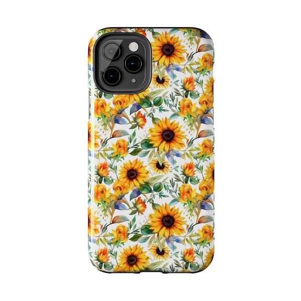 Sunflower Bliss Tough Phone Cases, iPhone case, sunflower
