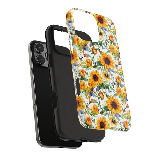 Sunflower Bliss Tough Phone Cases, iPhone case, sunflower