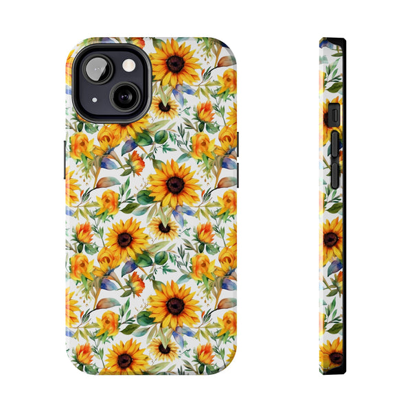 Sunflower Bliss Tough Phone Cases, iPhone case, sunflower