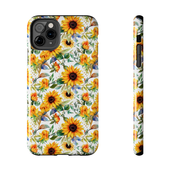 Sunflower Bliss Tough Phone Cases, iPhone case, sunflower