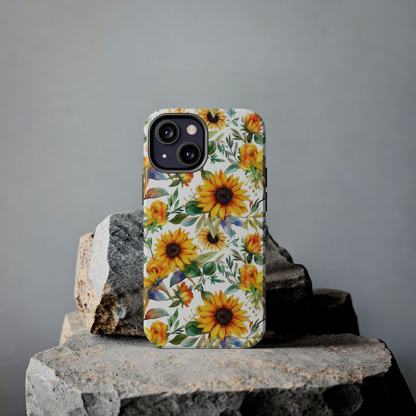 Sunflower Bliss Tough Phone Cases, iPhone case, sunflower