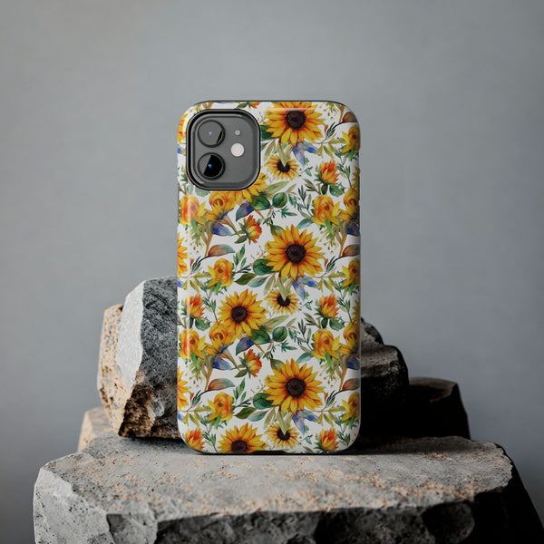 Sunflower Bliss Tough Phone Cases, iPhone case, sunflower