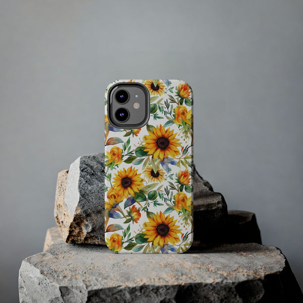 Sunflower Bliss Tough Phone Cases, iPhone case, sunflower