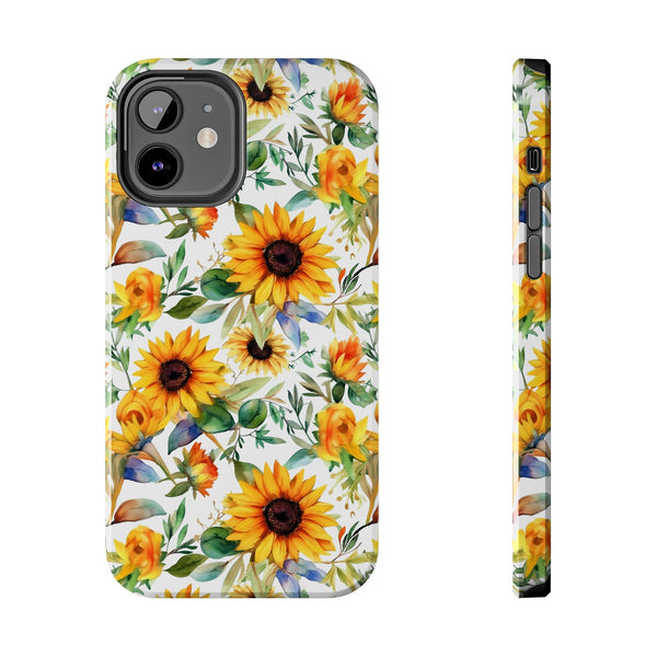 Sunflower Bliss Tough Phone Cases, iPhone case, sunflower