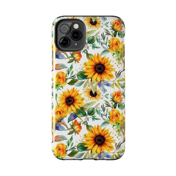 Sunflower Bliss Tough Phone Cases, iPhone case, sunflower