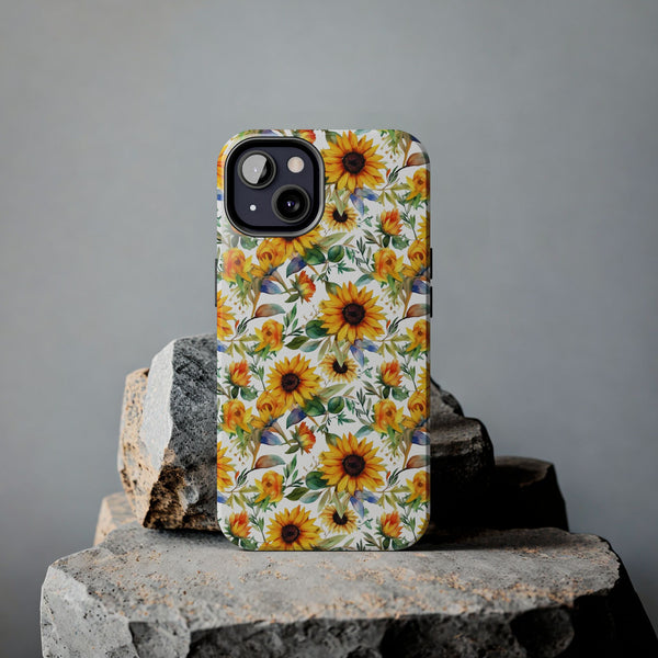 Sunflower Bliss Tough Phone Cases, iPhone case, sunflower