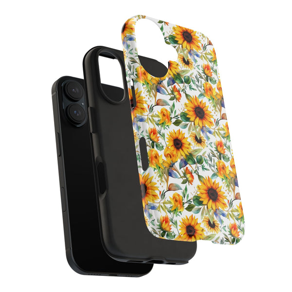 Sunflower Bliss Tough Phone Cases, iPhone case, sunflower