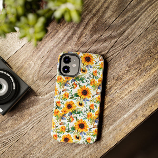Sunflower Bliss Tough Phone Cases, iPhone case, sunflower