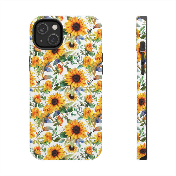 Sunflower Bliss Tough Phone Cases, iPhone case, sunflower