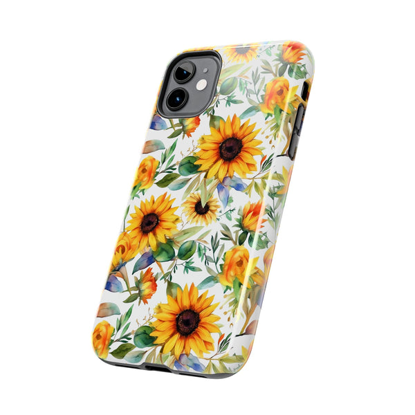 Sunflower Bliss Tough Phone Cases, iPhone case, sunflower